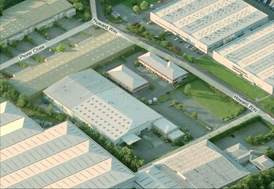Aerial View of Interchange House Business Centre in Newport Pagnell
